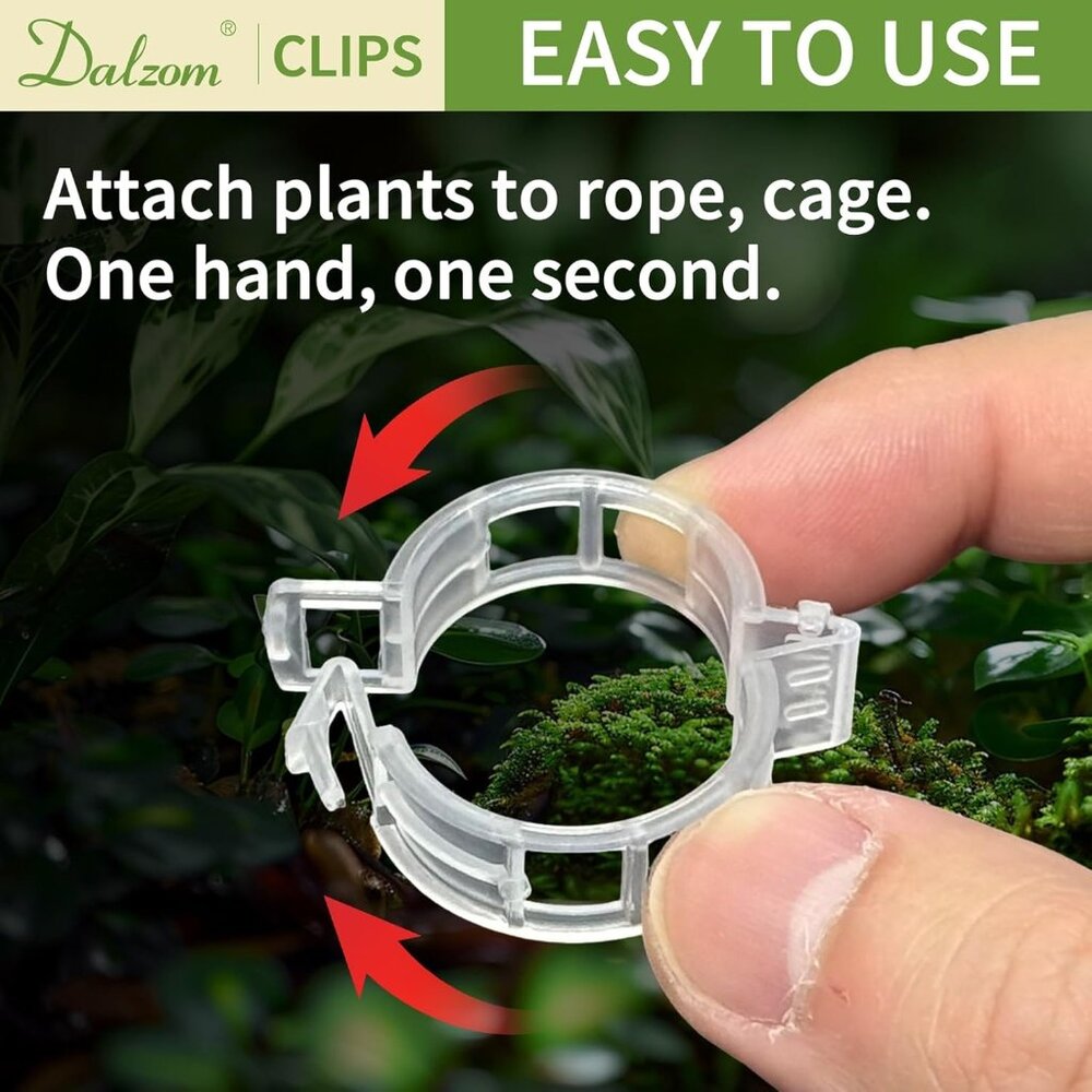300Pcs Tomato Clips, Plastic Trellis Clips Plant Support Clips, Plant Clips for - Picture 3 of 7